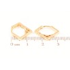 Серьги Xuping Позолота 18K колечки Ромбы фото №2