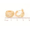 Сережки Xuping Позолота 18K колечка «Різьблений візерунок з цирконієм» фото №2