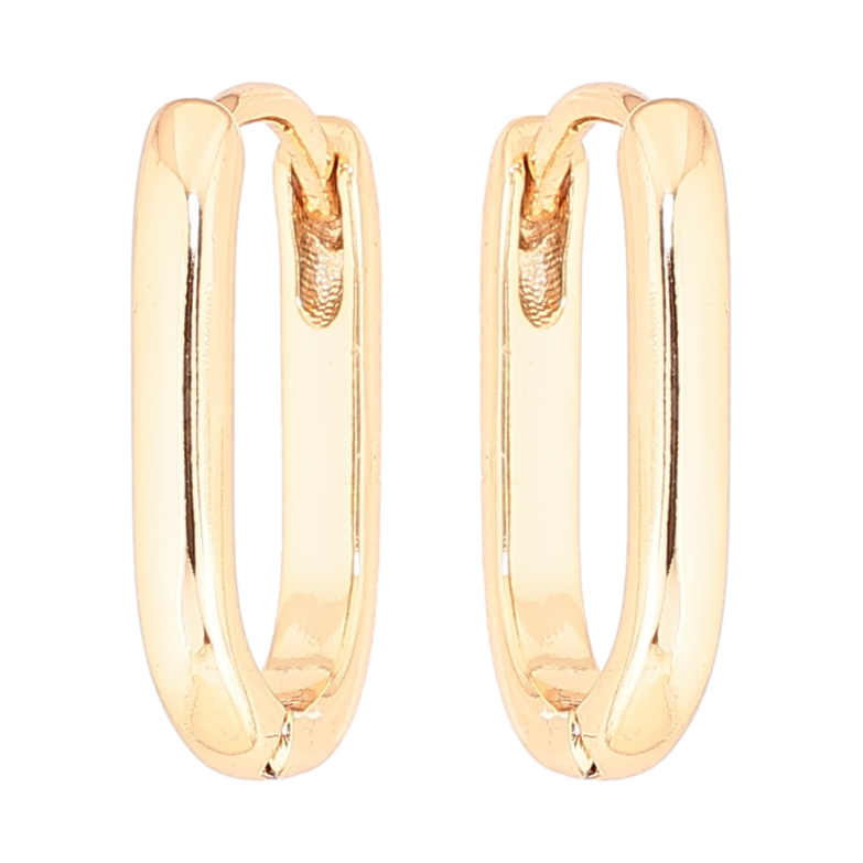 Серьги Xuping Позолота 18K колечки Овальные фото №1