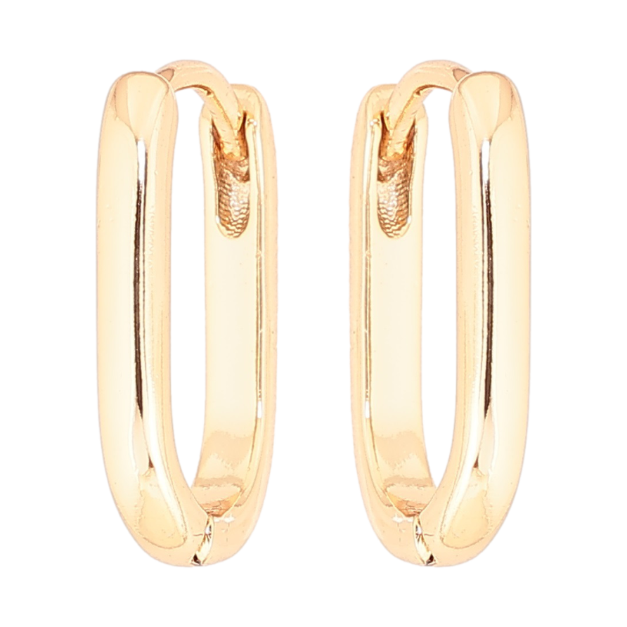 Серьги Xuping Позолота 18K колечки Овальные фото №1