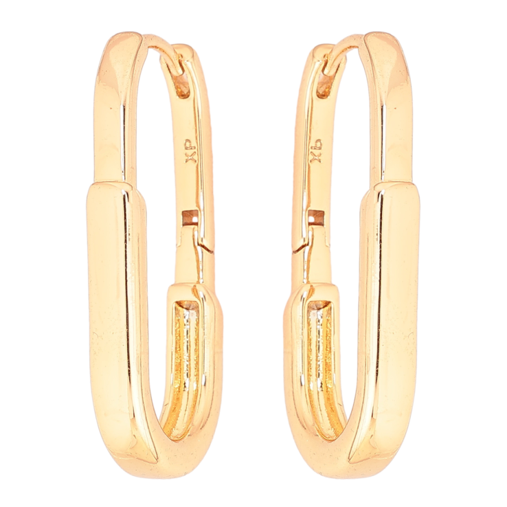 Сережки Xuping Позолота 18K колечка «Овальні» фото №7 Сережки Xuping Позолота 18K колечка «Овальні» фото №7