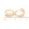 Серьги Xuping Позолота 18K колечки Инкрустация цирконием фото №2 Серьги Xuping Позолота 18K колечки Инкрустация цирконием фото №2