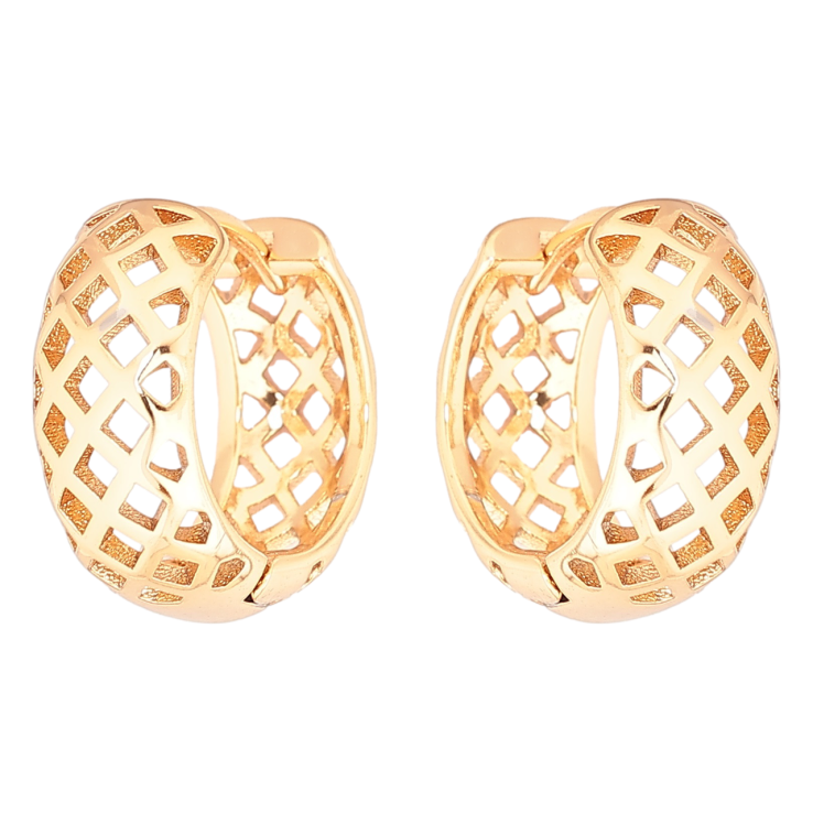 Сережки Xuping Позолота 18K колечка «Різьблений візерунок» фото №22 Сережки Xuping Позолота 18K колечка «Різьблений візерунок» фото №22