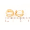 Серьги Xuping Позолота 18K колечки Узор с цирконием фото №2 Серьги Xuping Позолота 18K колечки Узор с цирконием фото №2