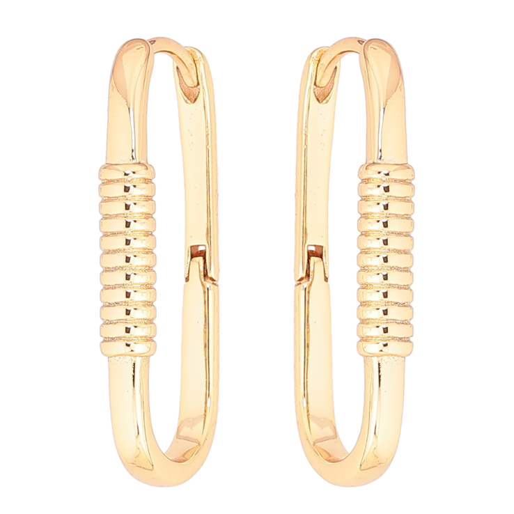Серьги Xuping Позолота 18K колечки Декоративный узор фото №2
