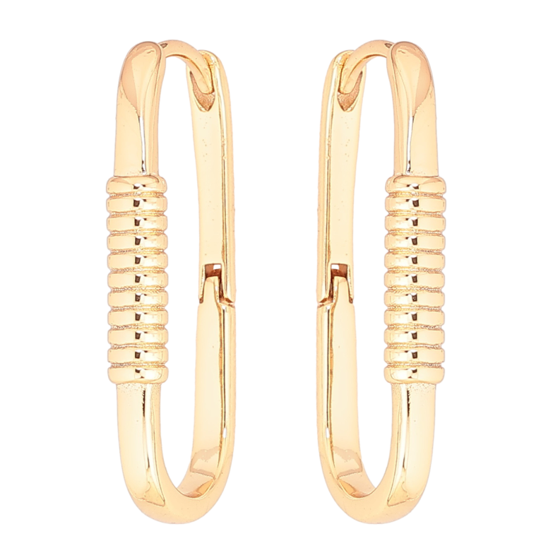 Сережки Xuping Позолота 18K колечка «Декоративний візерунок» фото №1