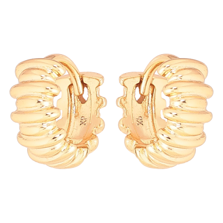 Серьги Xuping Позолота 18K колечки Декоративный узор фото №1