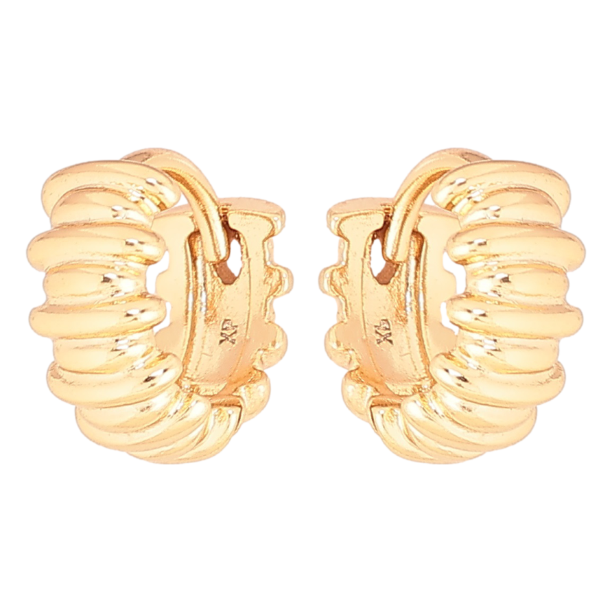 Серьги Xuping Позолота 18K колечки Декоративный узор фото №1