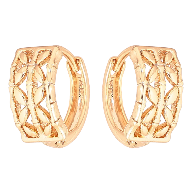 Серьги Xuping Позолота 18K колечки Декоративный узор фото №2