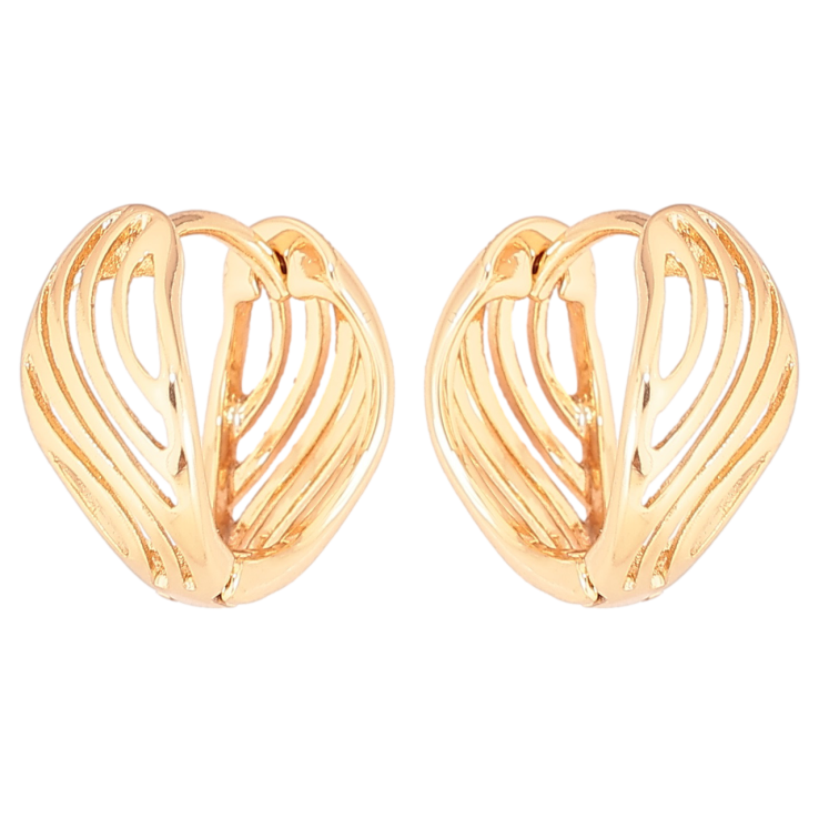 Сережки Xuping Позолота 18K колечка «Різьблений орнамент» фото №20 Сережки Xuping Позолота 18K колечка «Різьблений орнамент» фото №20