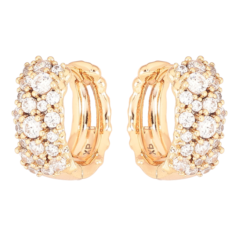 Серьги Xuping Позолота 18K колечки Инкрустация цирконием фото №2 Серьги Xuping Позолота 18K колечки Инкрустация цирконием фото №2