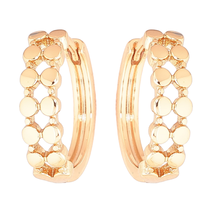 Серьги Xuping Позолота 18K колечки Декоративный узор фото №15