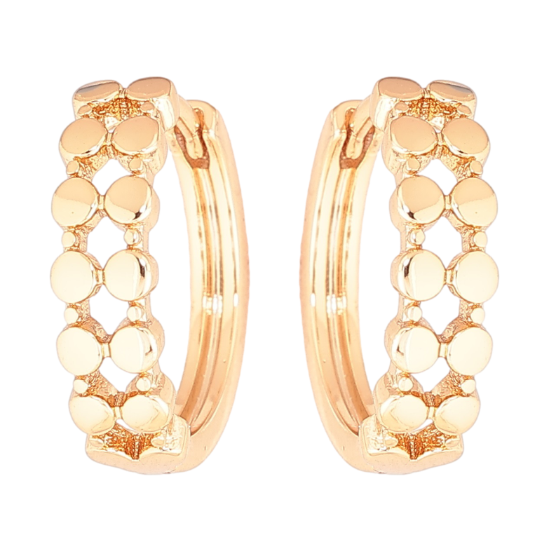 Серьги Xuping Позолота 18K колечки Декоративный узор фото №1 Серьги Xuping Позолота 18K колечки Декоративный узор фото №1