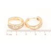 Серьги Xuping Позолота 18K колечки Инкрустация цирконием фото №2 Серьги Xuping Позолота 18K колечки Инкрустация цирконием фото №2