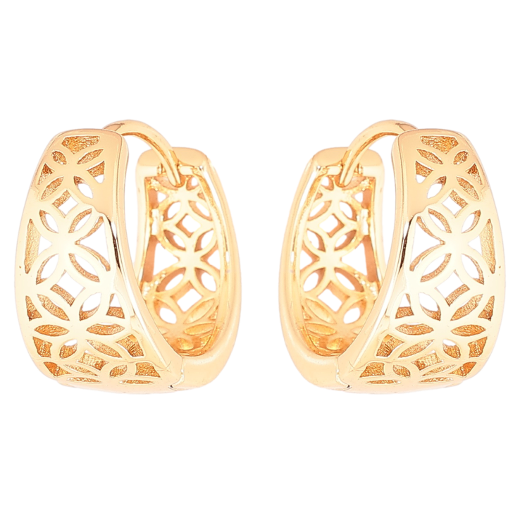 Серьги Xuping Позолота 18K колечки Резной орнамент фото №24 Серьги Xuping Позолота 18K колечки Резной орнамент фото №24