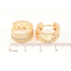 Сережки Xuping Позолота 18K колечка «Різьблений візерунок з доріжками цирконію» фото №2