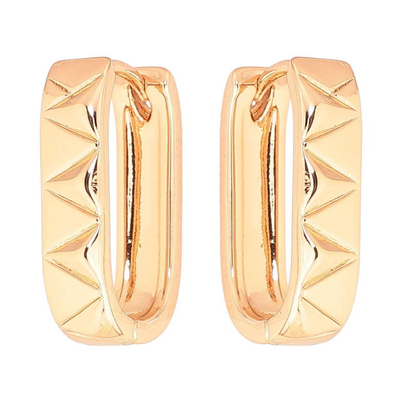 Сережки Xuping Позолота 18K колечка «Декоративний візерунок» фото №1 Сережки Xuping Позолота 18K колечка «Декоративний візерунок» фото №1