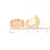 Серьги Xuping Позолота 18K колечки Узор с дорожками циркония фото №2 Серьги Xuping Позолота 18K колечки Узор с дорожками циркония фото №2