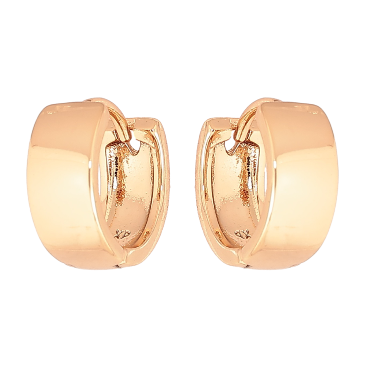 Серьги Xuping Позолота 18K колечки Классика, шир. 5мм ø 13мм фото №2