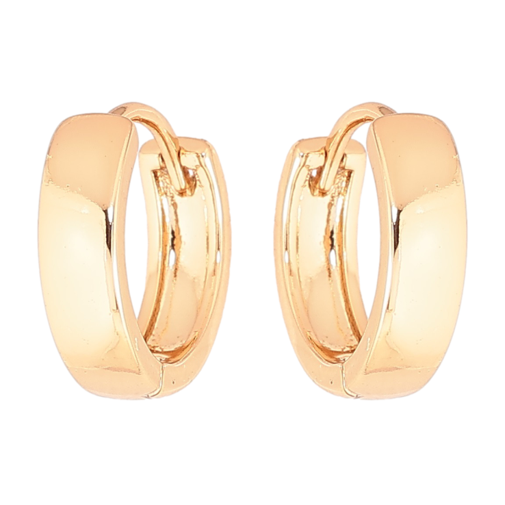 Серьги Xuping Позолота 18K колечки Классика, шир. 4мм ø 14мм фото №3