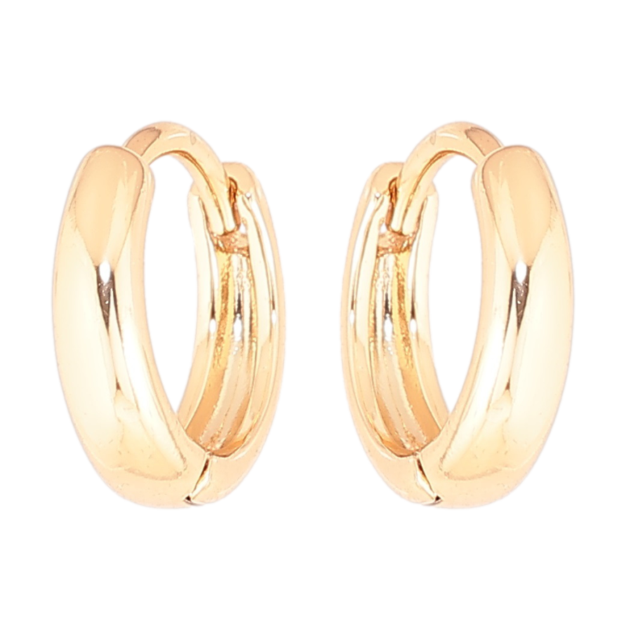 Серьги Xuping Позолота 18K колечки Классика ø 14мм фото №1