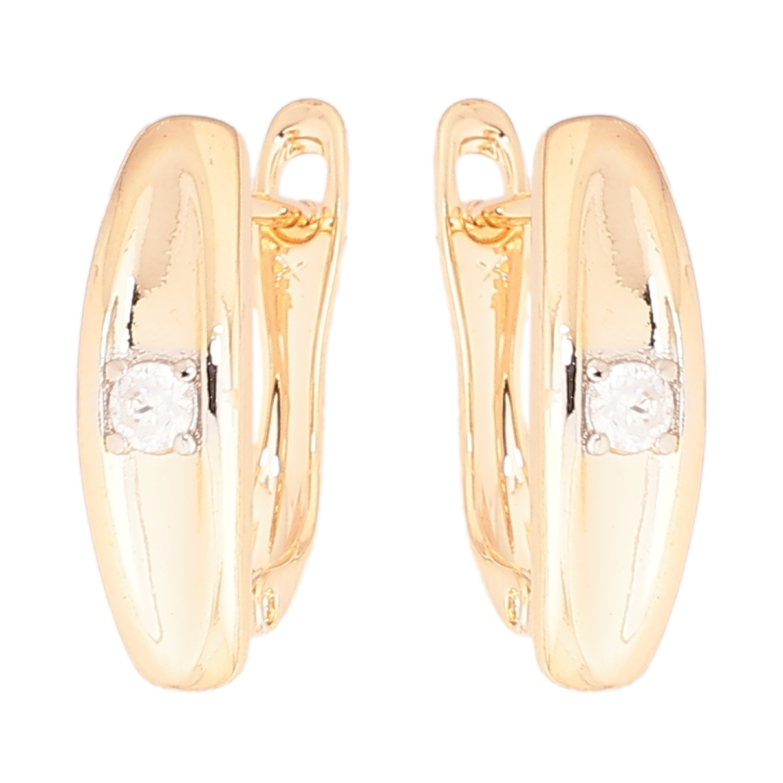 Сережки Xuping Позолота 18K + Родій англійський замок «Вставки цирконію» фото №1