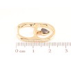 Серьги Xuping Позолота 18K подвески на колечках Подвески с черными кристальными сердечками фото №2