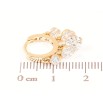 Серьги Xuping Позолота 18K подвески на колечках Кристальный блеск фото №2