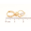 Серьги Xuping Позолота 18K подвески на колечках Сердечки с кристаллами фото №2