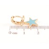 Серьги Xuping Позолота 18K подвески на колечках Звезды с голубой эмалью фото №2