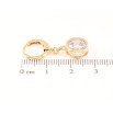 Серьги Xuping Позолота 18K подвески на колечках Кристальные подвески ø 10мм фото №2
