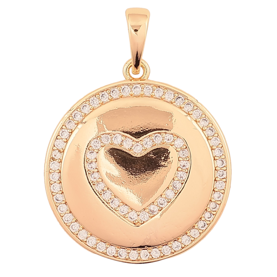 Кулон Xuping M&L Цвет 18K Сердечко с цирконием для цепочки до 6мм фото №1