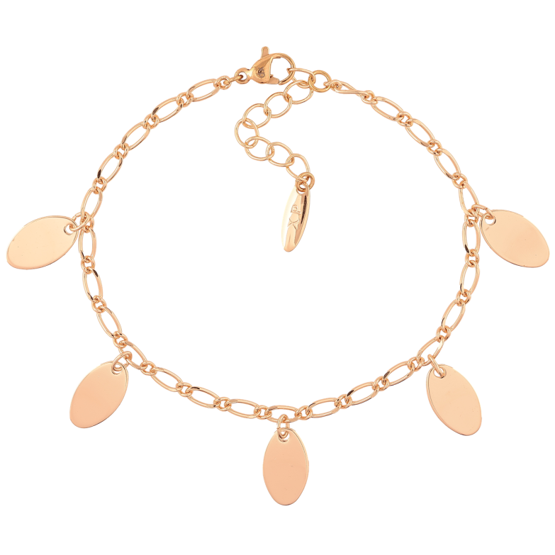 Браслет Xuping M&L Цвет 18K Цепочка с подвесками длина с доп.цепочкой 18.5-22см х 3мм фото №1