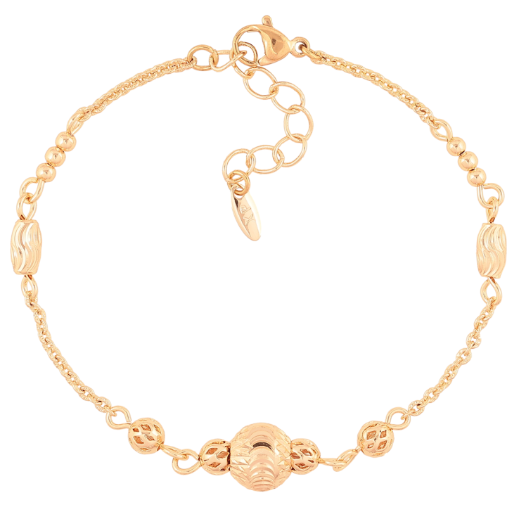 Браслет Xuping M&L Колір 18K «Ланцюжок з декоративними намистинами довжина з доп.ланцюжком 18-21.5см х 2мм фото №24