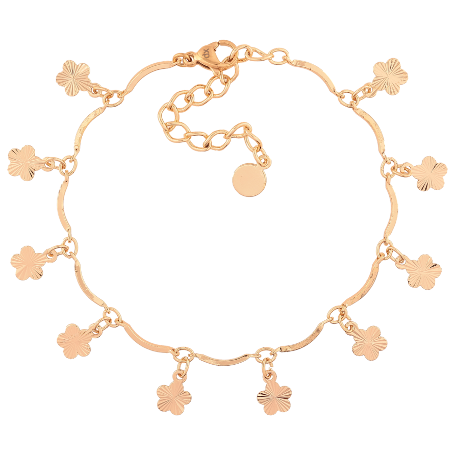 Браслет Xuping M&L Колір 18K «Квіточки довжина з доп.ланцюжком 17.5-22.5см х 1мм фото №1