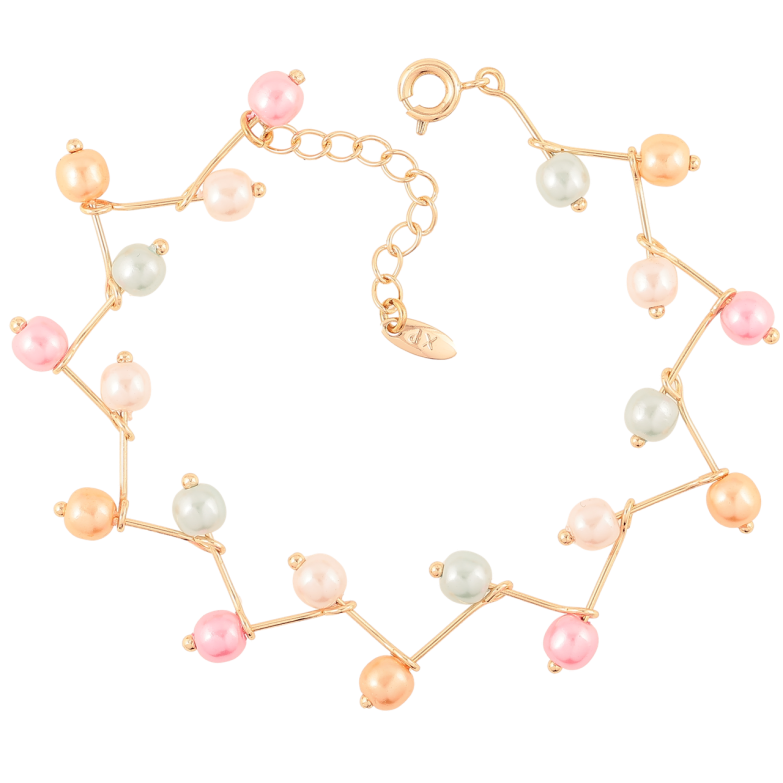 Браслет Xuping M&L Цвет 18K Разноцветные бусины длина с доп.цепочкой 17.5-20см х 13мм фото №13