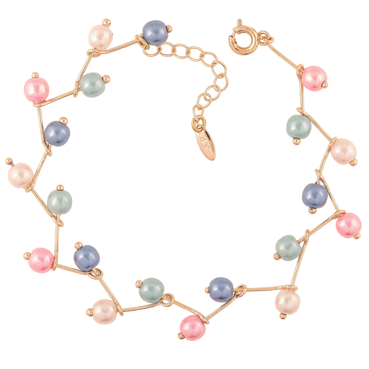 Браслет Xuping M&L Колір 18K «Різнокольорові намистини довжина з доп.ланцюжком 18-21см х 13мм фото №17