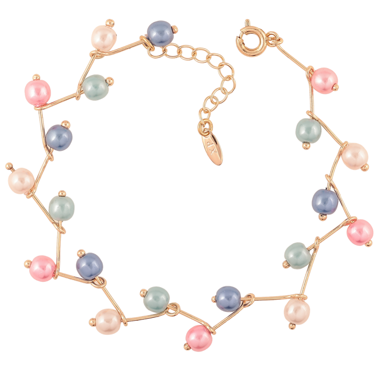 Браслет Xuping M&L Колір 18K «Різнокольорові намистини довжина з доп.ланцюжком 18-21см х 13мм фото №2