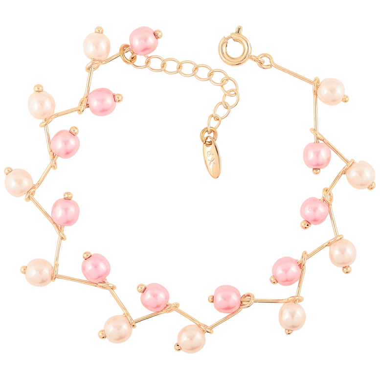 Браслет Xuping M&L Цвет 18K Разноцветные бусины длина с доп.цепочкой 17.5-21см х 13мм фото №19