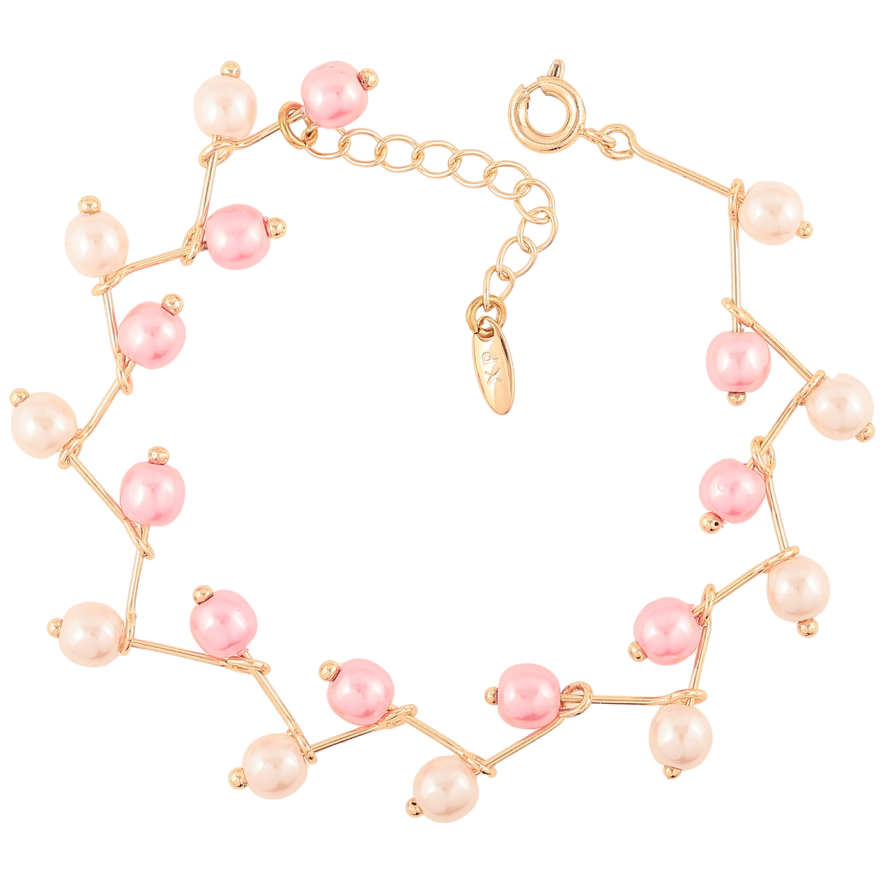 Браслет Xuping M&L Колір 18K «Різнокольорові намистини довжина з доп.ланцюжком 17.5-21см х 13мм фото №1