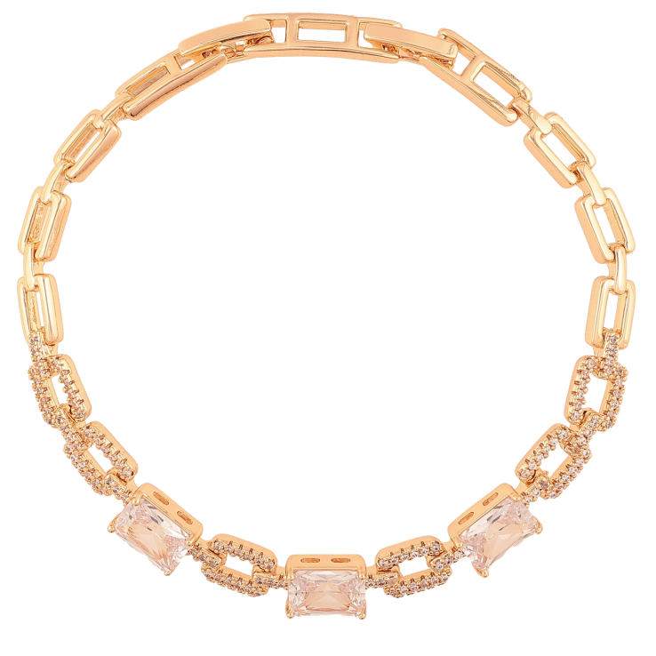 Браслет Xuping M&L Колір 18K «Візерунок з цирконієм і кристалами довжина з доп.замком 17,19см х 4.5мм фото №15