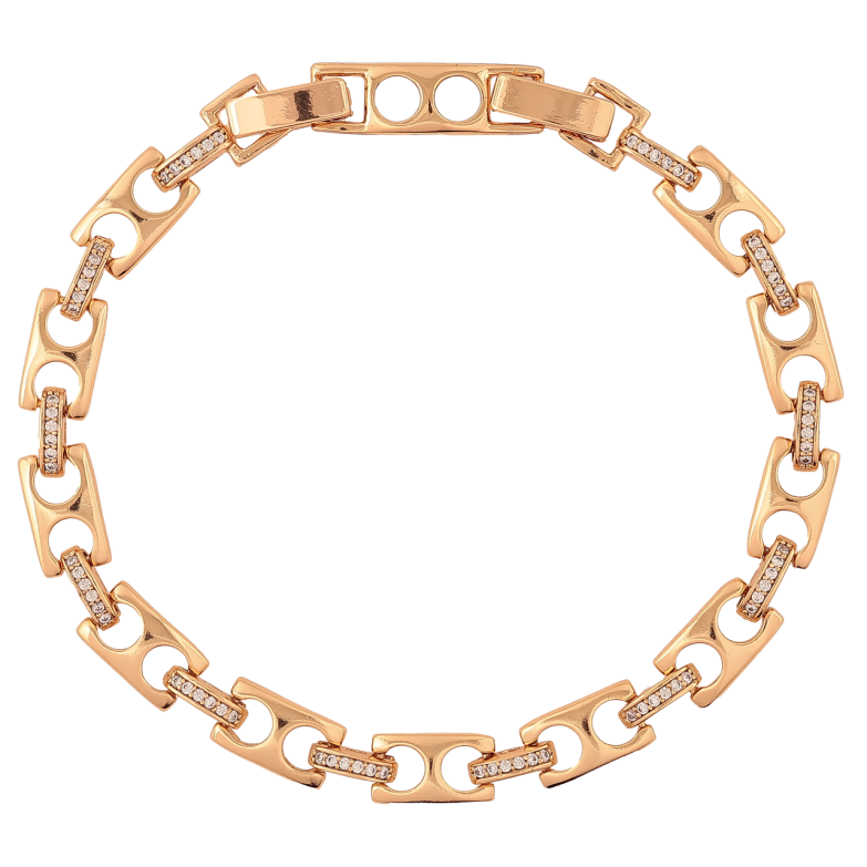 Браслет Xuping M&L Колір 18K «Декоративний візерунок з цирконієм довжина з доп.замком 17,19.5см х 5.5мм фото №1