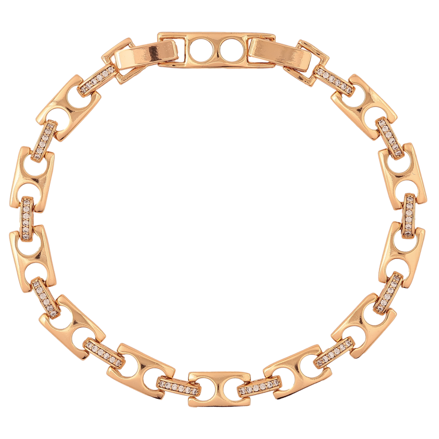 Браслет Xuping M&L Колір 18K «Декоративний візерунок з цирконієм довжина з доп.замком 17,19.5см х 5.5мм фото №1