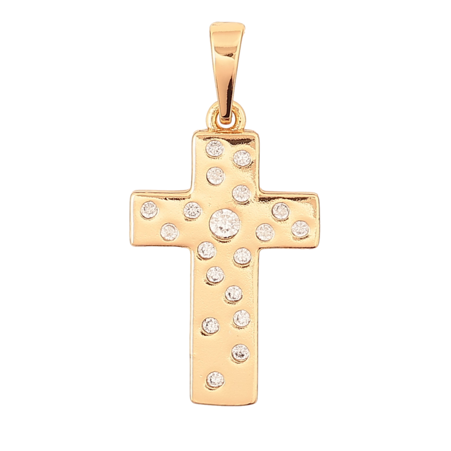 Кулон Xuping Позолота 18K Крест с цирконием для цепочки до 6мм фото №1 Кулон Xuping Позолота 18K Крест с цирконием для цепочки до 6мм фото №1