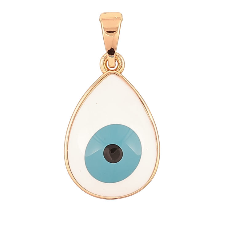 Кулон Xuping Позолота 18K «Біло-блакитна емалева крапелька-оберіг Око Фатіми для ланцюжка до 5мм фото №20