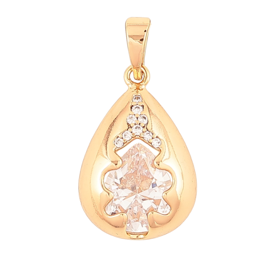 Кулон Xuping Позолота 18K «Крапелька з кристалом для ланцюжка до 6мм фото №1