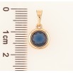 Кулон Xuping Позолота 18K «Синій кристал, ø 6мм» для ланцюжка до 5мм фото №2