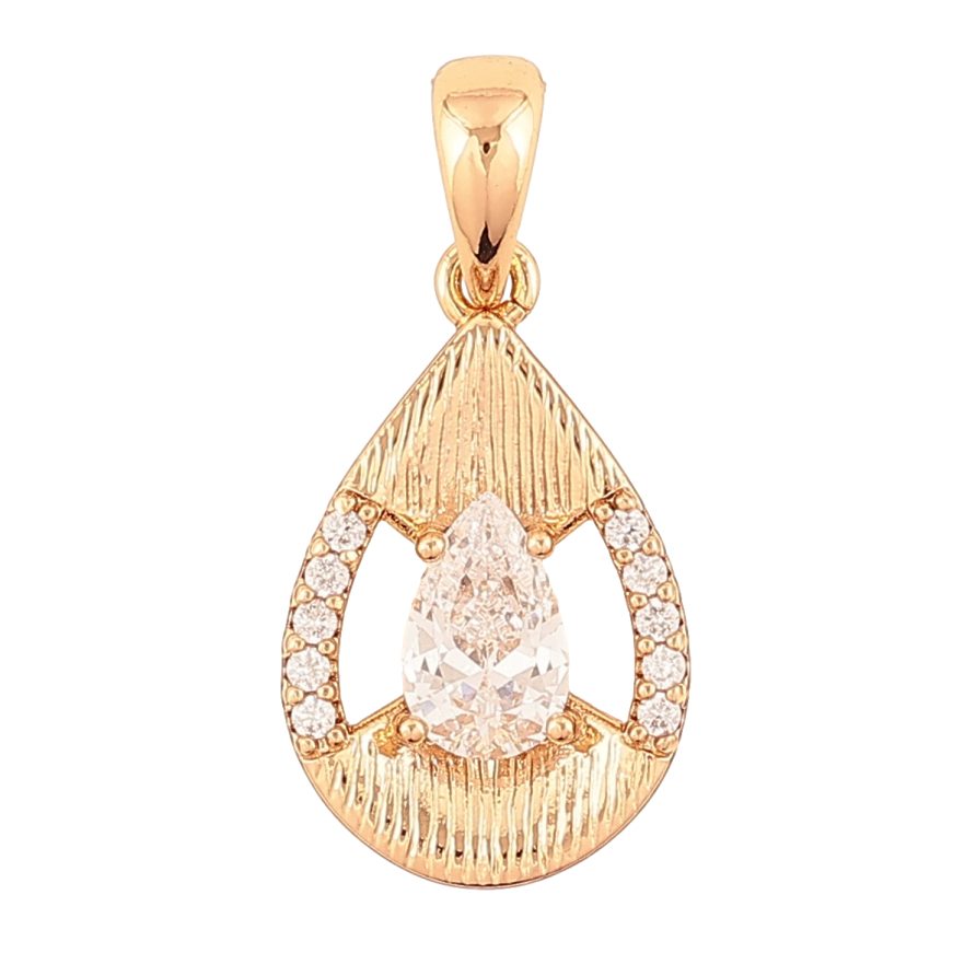 Кулон Xuping Позолота 18K Крапелька з цирконієм для ланцюжка до 5мм фото №1