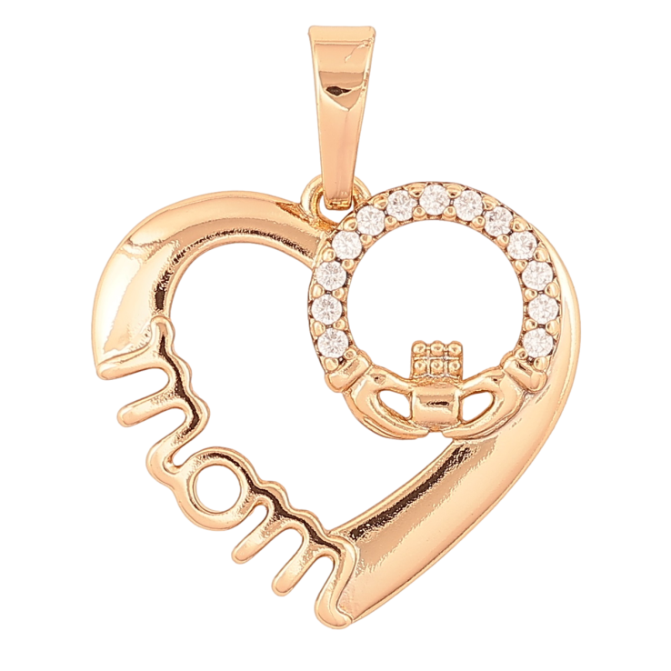 Кулон Xuping Позолота 18K Сердечко з написом «Мама» для ланцюжка до 7мм фото №22