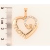 Кулон Xuping Позолота 18K Сердечко з написом «Мама» для ланцюжка до 7мм фото №3 Кулон Xuping Позолота 18K Сердечко з написом «Мама» для ланцюжка до 7мм фото №3